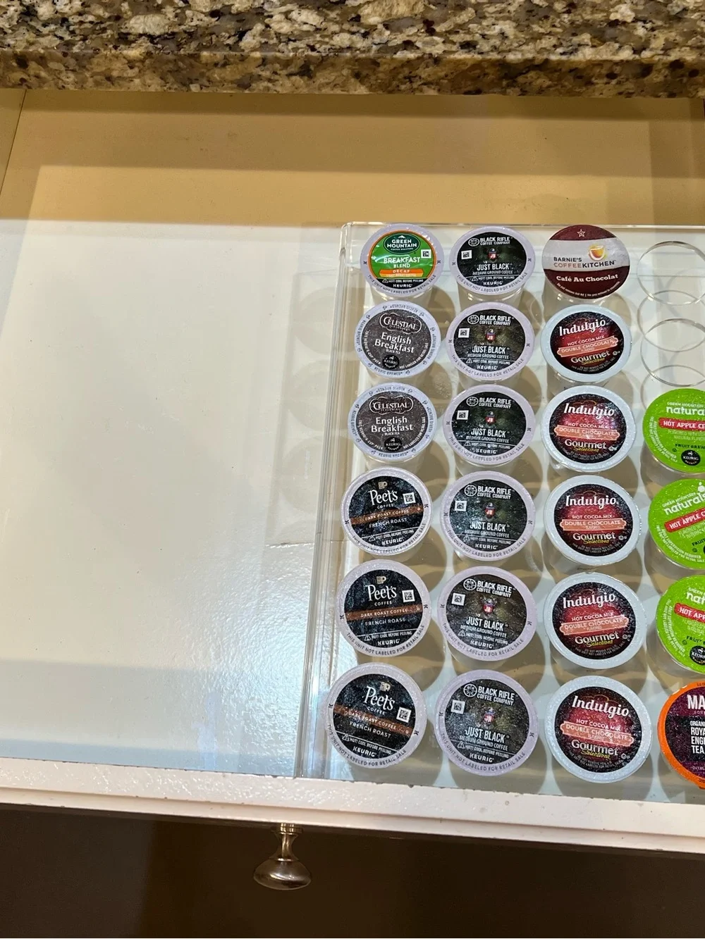 24-Slot Flat Acrylic Coffee Pod Holder (pods not included)